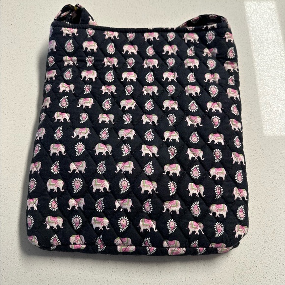 Vera Bradley Pink Elephants Pattern Crossbody - Picture 3 of 6